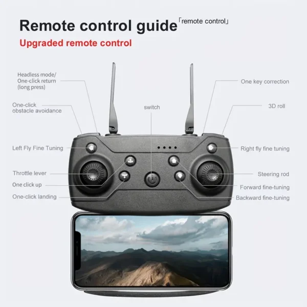 E99 Drone With Camera, Foldable RC Quadcopter Drone